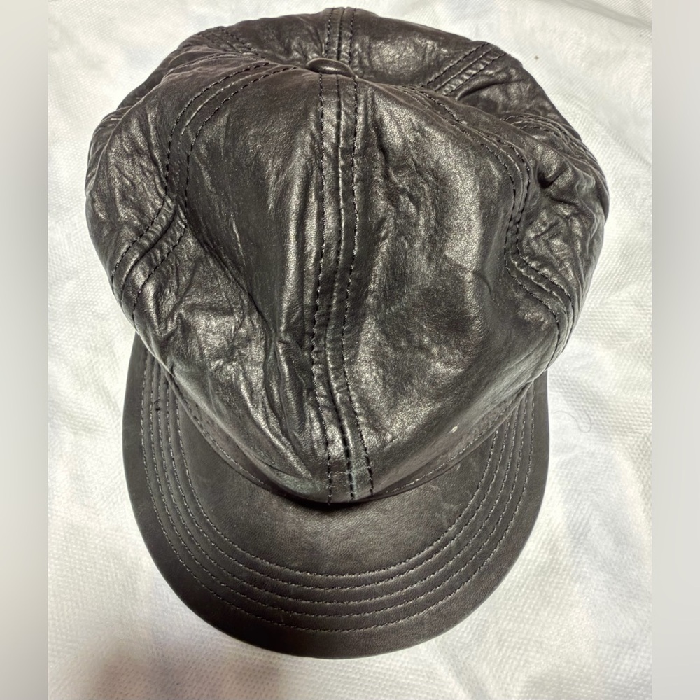 Black Leather Cap